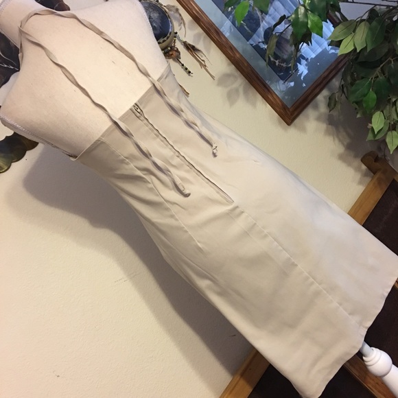 Fashion Exit tan stretch halter dress 8 - Picture 4 of 5